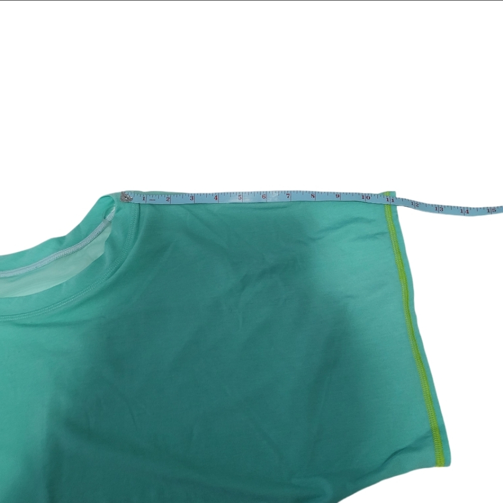 Trina Turk    Women's XL    T-Shirt   Top   Aqua - Picture 7 of 12